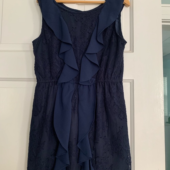 Bardot juniors Navy lace ruffle dress - Picture 4 of 6